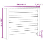 ZNTS Radiator Cover White 104x20x82 cm Engineered Wood 852690