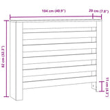 ZNTS Radiator Cover Sonoma Oak 104x20x82 cm Engineered Wood 852692