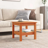 Coffee Table Wax Brown 45x45x40 cm Solid Wood Pine 847174