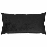 Cushion Cover 12 pcs HEERLEN Black 40 x 80 cm Flannel 910182