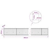 Gabion with 5 mm Wire and 10x10 cm Mesh 850x30x50 cm 3465107