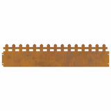 Lawn Edgings 30 pcs Rusty 103 x 0.05 x 22 cm Weathering Steel 874806