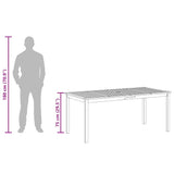 Dining Table Brown Solid acacia wood Large Durable Dining Table 366371