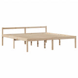 Bookcase Bed without Mattress 180x200 cm Super King Solid Wood Pine 3321975