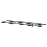 Floating Shelves 2 pcs Glass 100x10 cm 8 mm 3051509