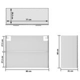 Hanging Glass Cabinet Lyon Grey Sonoma 80x31x60 cm Engineered Wood 815595