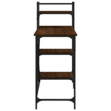 Computer Desk with Shelves Brown Oak 120x47x109 cm 836217