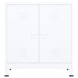 Storage Chest White Steel Medium Storage Chest Rectangular 339624