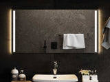LED Bathroom Mirror Transparent 90 x 60 cm Tempered Glass 42045802