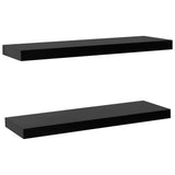 Floating Wall Shelves 2 pcs Black 80x20x3.8 cm 288202