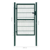 ZNTS 2D Fence Gate Green 106 x 170 cm 141749