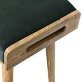 Emerald Velvet Tray Style Footstool IN1597