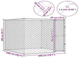 Dog Cage Silver 200 x 200 x 200 cm Galvanised Steel 42009134