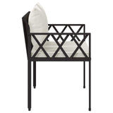 Outdoor Benches 2 -Seater 116 x 56 x 75 cm Poly Rattan 42025352