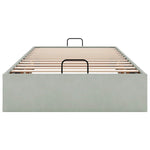 Ottoman Bed Frame No Mattress Light Grey Single Velvet 3310997