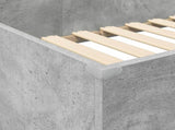 Loft Bed Frame with Desk with Storage Concrete Grey 75 x 190 cm 3410430