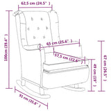 Armchair with Solid Rubber Wood Rocking Legs Black Fabric 329407