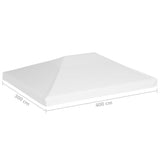 Gazebo Top Cover 270 g/m 4x3 m White 312083