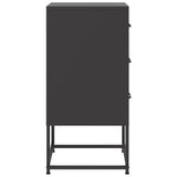 Bedside Cabinet Black 36x39x78 cm Steel 846578