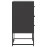 Bedside Cabinets 2 pcs Black 36x39x78 cm Steel 846579