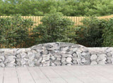 Arched Gabion Baskets 17 pcs 300x30x60/80 cm Galvanised Iron 3146498