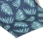 ZNTS Folding Beach Chairs 2 pcs Leaf Print Fabric 310382