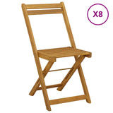 Outdoor Bistro Chairs Folding 8 pcs Natural 40 x 53 x 80 cm 3416286