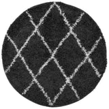 Shaggy Rug PAMPLONA High Pile Modern Black and Cream 240 cm 375424