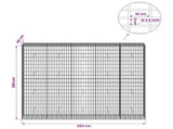 Gabion with 3.5 mm Wire and 5x10 cm Mesh 250x50x200 cm 3462863