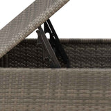 Garden Stool with Cushion Grey 55 x 55 x 37 cm Poly Rattan 366153