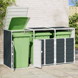 Wheelie Bin Storage for Triple Bins Anthracite 216x81x115 cm Steel 4006181