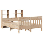 ZNTS Bed Frame without Mattress 120x200 cm Solid Wood Pine 3323224