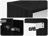 Bathroom Mirror Cabinet Black Oak 73.5 x 16 x 62.5 cm 889168