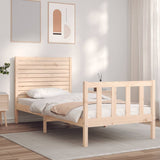 Bed Frame without Mattress Single Solid Wood Pine 3193171