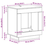 Side Table Sonoma Oak 60 x 40 x 65 cm Engineered Wood 899897