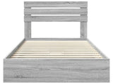 Storage Bed Grey Sonoma 100 x 200 cm Engineered Wood 3411593