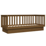 Day Bed without Mattress Honey Brown 75x190 cm Small Single Solid Wood Pine 821577