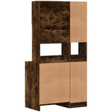 Kitchen Cabinet Smoked Oak 95x50x180 cm Engineered Wood 3276536