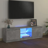 ZNTS TV Cabinet with LED Lights Concrete Grey 120x30x35.5 cm 804287