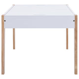 3 Piece Kids Storage Chalkboard Table Chair Set Black and White 286189