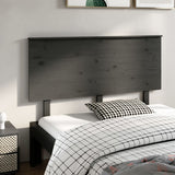 Bed Headboard Grey 144x6x82.5 cm Solid Wood Pine 819172