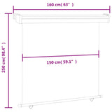 ZNTS Balcony Side Awning 165x250 cm Red 48433