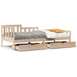 Daybed with Drawers without Mattress 90x190 cm Single Solid Wood 3302102