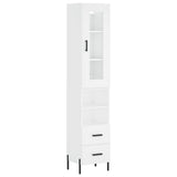 Highboard White 34,5x34x180 cm Engineered Wood 3199305