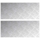 Checker Plates 2 pcs Silver 70 x 30 cm Aluminium 4104301