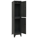 Locker Cabinet Anthracite 38x45x180 cm Steel 339779