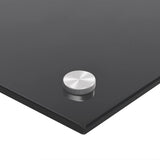 Kitchen Backsplash Black 70 x 50 cm Tempered Glass 249482