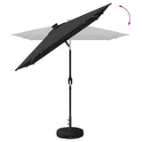 Garden Parasol with LED Lights and Base 200 x 300 cm Polyester 42036242