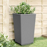 Garden Planters 2 pcs Light Grey 32.5x32.5x57 cm PP 367847