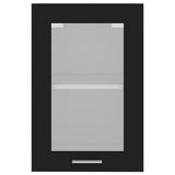 Hanging Glass Cabinet Black Engineered wood, glass 40 x 31 x 60 cm 802506